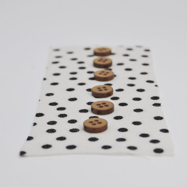 Button - Shirt / The Brown Staple - 10mm